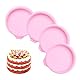 Backformen Set 4 Stück, Schichtkuchenform 15cm, Regenbogenkuchen Backform, Antihaftbeschichtet Kuchenform Silikon Auslaufsicher Schichtkuchen-Backform (Rosa)