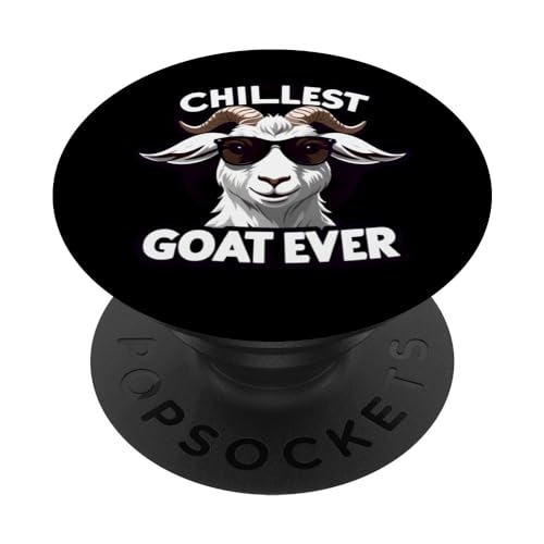 Funny Animal Lover Chillest Goat Ever Goat Farmer Goat Lover PopSockets PopGrip Intercambiabile