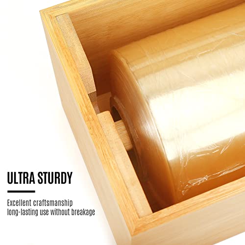 Libreshine 12 Inch Extra Large Foil And Plastic Wrap Organizer With Cutter, Holds 3000Ft Film Rolls Or 500Ft-1000Ft Foil Rolls, Restaurant Kitchen Foodservice Wrap Dispenser #TOP4