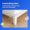 Nectar Kids Bamboo Platform Bed Frame - Full - White - Floating Center Support Legs - 12 Height - Easy Tool Free Set Up - Durable & Kid-Friendly - Sturdy Wooden Slats for Support