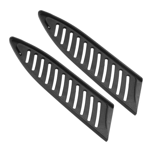 PATIKIL PP Sicurezza Coltello Copertura Custodie per 5 Ceramica Coltello 2pz Coltelli Bordo Guardia Lama Protettore Universale Coltello Fodero per Cucina Chef Coltello Nero