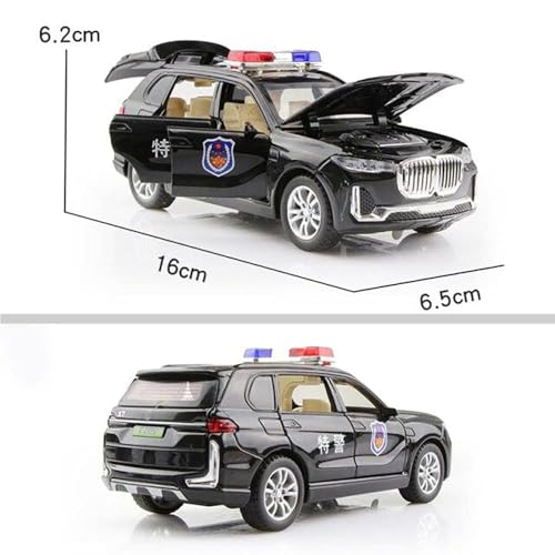Image of 1:32 B-M-W X7 Police Model Diecast Metal Pullback Toy car with Openable Doors & Light, Music Boys car for Kids Best Toys Gifts. (White)