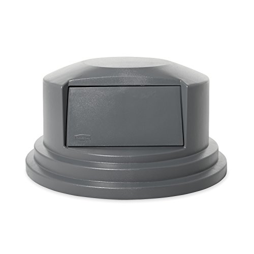 Image of Rubbermaid Commercial Products BRUTE Trash Can Dome Lid, Gray, 55-Gallon, Compatible with the Rubbermaid 55-Gallon Garbage Bins