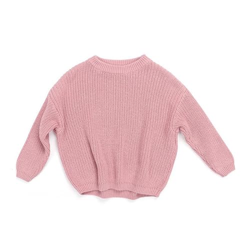 Children's Solid Color Sweater Fall and Winter Pullover Knit Sweater Tops