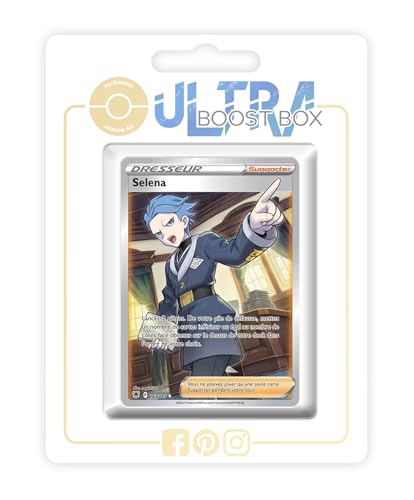 Carte Selena 183/189 Dresseur Full Art avec 10 cartes Pokémon Astres Radieux