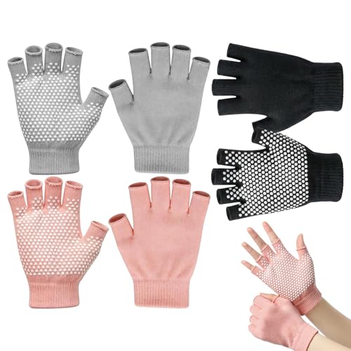 Guantes de pilates con agarres antideslizantes para dominadas y entrenar en casa