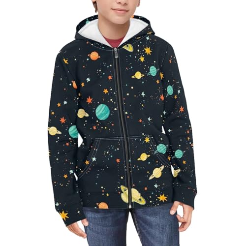 Mumeson Girl's Zipper Up Hoodies Hooded Sweatshirts with Front Pockets Outwear Zip Up Hoodies Activewear3