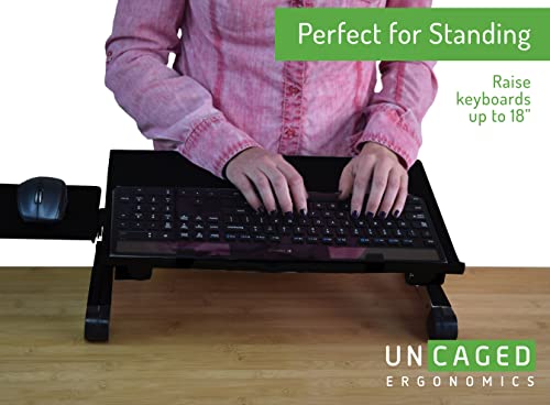 image for Uncaged Ergonomics WorkEZ Keyboard and Mouse Tray ergonomic on-desk ri