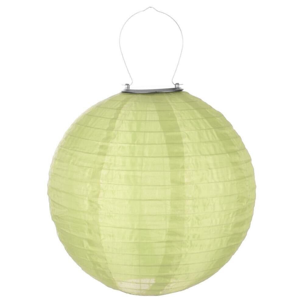 12in Waterproof LED Solar Cloth Chinese Lantern Festival Party Hanging Lamp Retro Lantern Light (Yellow)