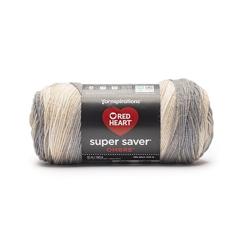 Image of Red Heart Super Saver Ombre Slate Yarn - 2 Pack of 283g /10oz - 100% Acrylic - #4 Worsted (Medium) - 482 Yards - Knitting /Crochet