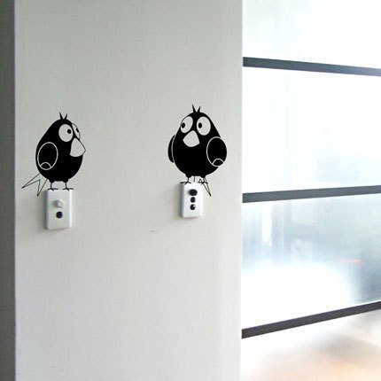 PVC Wall Stickers Two Owls for Light Switches-picture-12