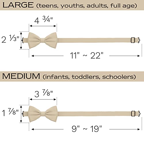 Image of Adam Young Men's Bow Ties with Handkerchief & Cufflinks Pre-Tied Style Formal Satin Classic Bowtie for Tuxedo Faux Silk