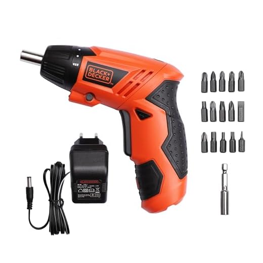 BLACK+DECKER KC4815 Cordless Screwdriver Set Ni-Cd (Nickel-Cadmium) with LED Worklight, Screw Bits Set & Adjustable Torque, 4.8 Volts 200 RPM , 6 Months Warranty (Orange, 15-Pieces) - Home & Pro Use