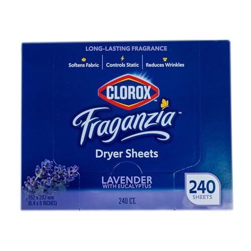 Clorox Fraganzia Fabric Softener Dryer Sheets Wrinkle Reducing Anti Static Softens Fabrics - image 1