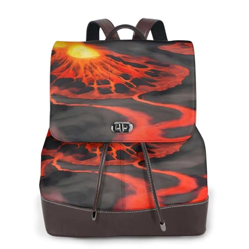 Sac à dos imprimé volcanos Kilauea pour le campus les voyages et les randonnées
