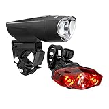 Kryptonite Comet F500 Front LED Bicycle Headlight & Meteor R300 Rear LED Bicycle Indicator Light