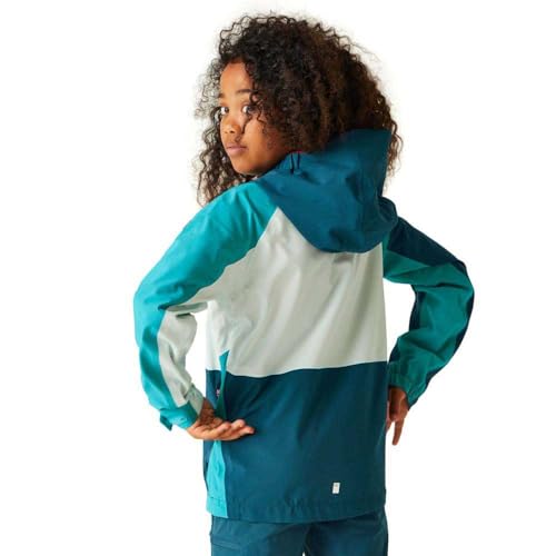 Childrens/Kids Highton V Full Zip Hoodie (11-12 Years) (Moroccan Blue/Tahoe Blue)2
