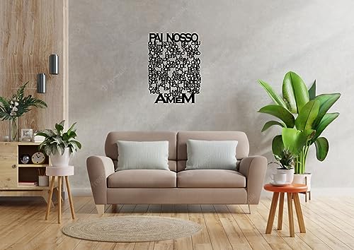 Oração Pai Nosso Em Mdf 3mm Decoração Sala Quarto 45x35 Cm