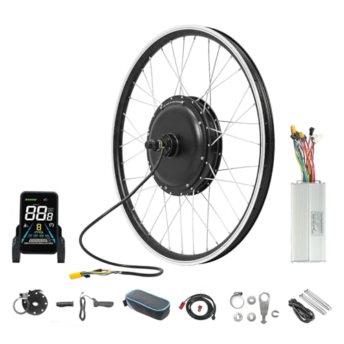 ESOULBIKE Elektrofahrrad-Umrüstkit für Schrauben-Nabenmotor hinten 52V 2000W - E-Bike-Umrüstkit kompatibel mit 26, 27,5 und 28 Zoll Rädern (Zoll, 28.0)
