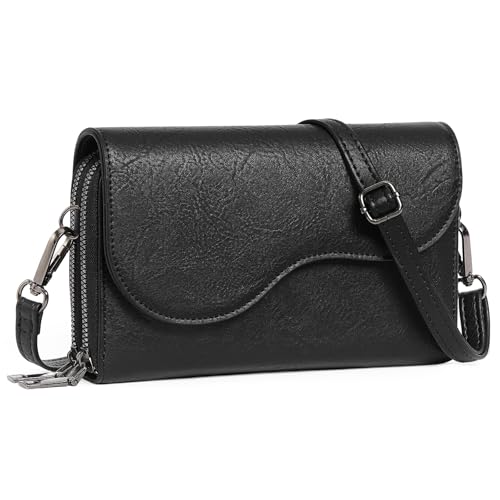 GOIACII Women's Crossbody Bags Wristlet Wallet Phone Purse Leather Clutch