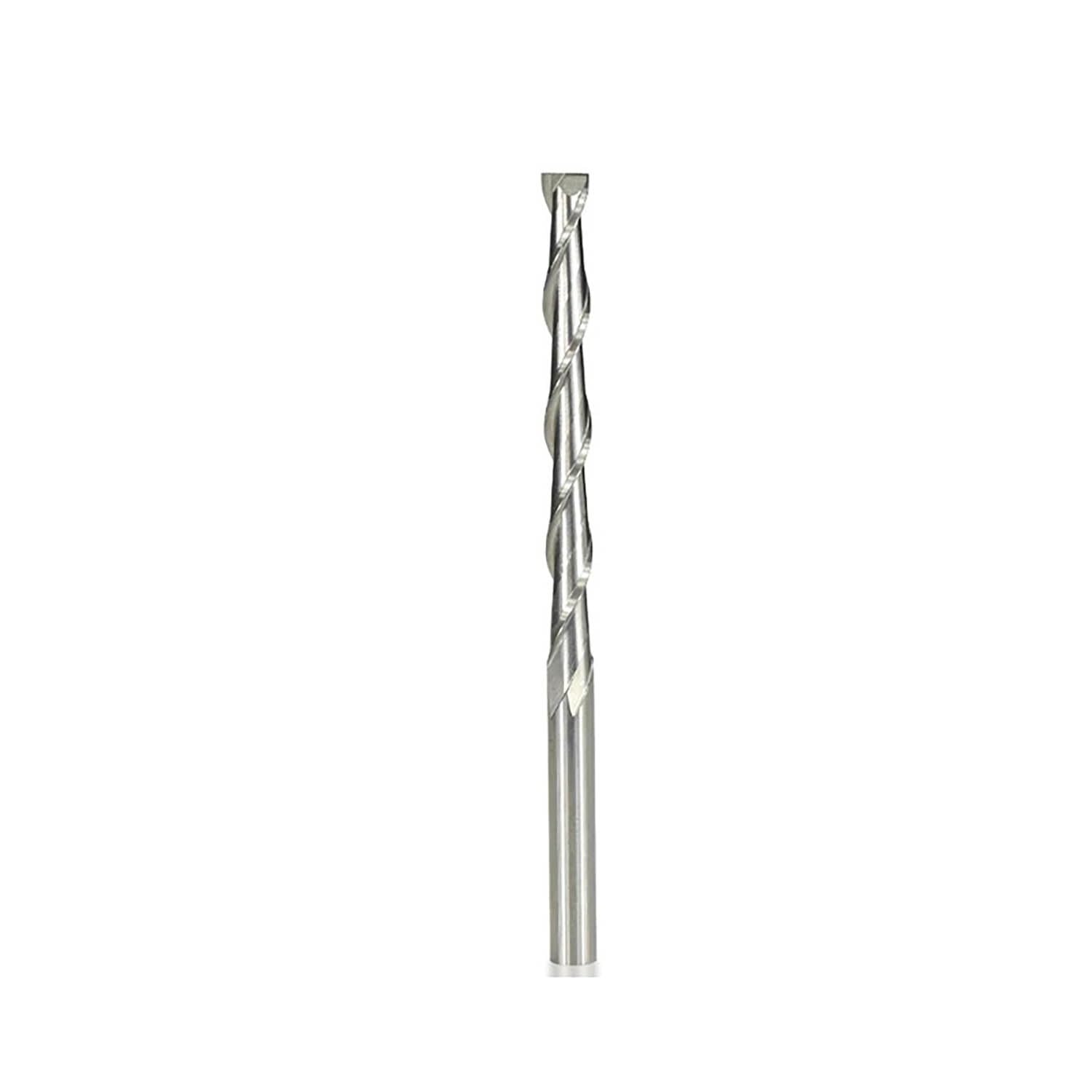 4/6/8/10/12mm Shank Flat End Mill 6mm Shank 2 Flute Spiral Milling Cutter CNC Router Bit Wood Engraving Bit Carbide End Mill for PVC MDF Wood(8x45x90)