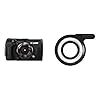 Olympus Tough TG-6 Actionkamera, 12 Megapixel Sensor, Digitale Bildstabilisierung, 4X-Weitwinkel-Zoom, 4k-Video, 120fps, Wi-Fi, schwarz & LG-1 LED Lichtleiteraufsatz