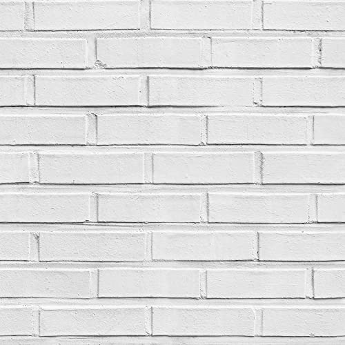 Image of DWELLSINDIA White Bricks Moroccan Pattern in Grey Self Adhesive Wallpaper Peel & Stick, Waterproof, Scratch Resistant, Laminated (Grey, 41X244 cm, Textured)
