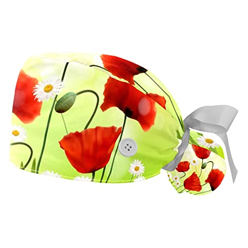 Casquettes de travail respirantes JDEZ contre la chaleur : lot de 2 chapeaux bouffants mixtes
