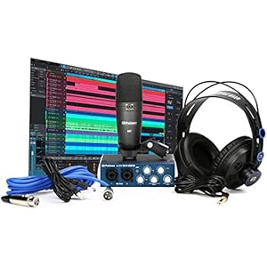 PreSonus AudioBox 96 Studio USB 2.0 Recording Bundle with Interface, Headphones, Microphone and Studio One software