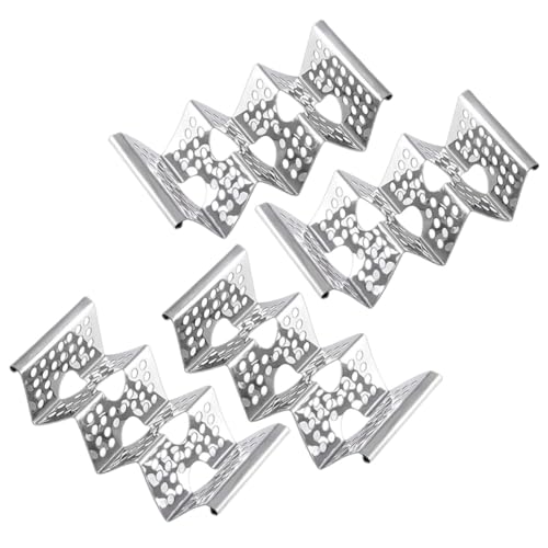 4pcs Crepe Stand Desktop Taco Holder Tack Rack Taco Tray Holder Mexican Corn Individual Taco Baking Pancake Stands Kitchen Supplies Kitchen Essentials 430 Stainless Steel Silver Unomor
