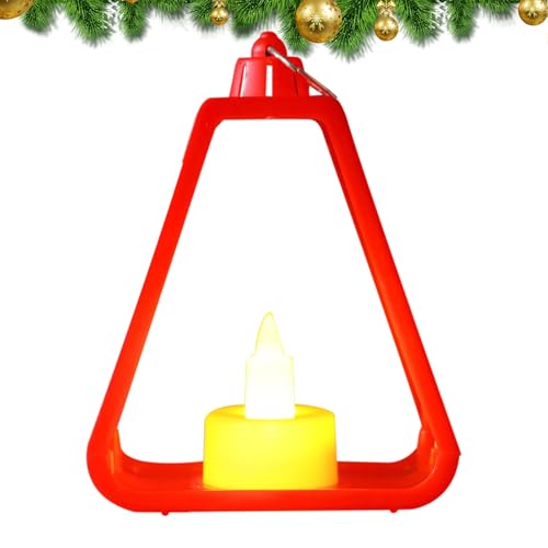 Farol de vela de Navidad, luces LED nocturnas con asa, faroles decorativos para mesas de comedor, porche, jardín, patio, pasillo, salas de estar