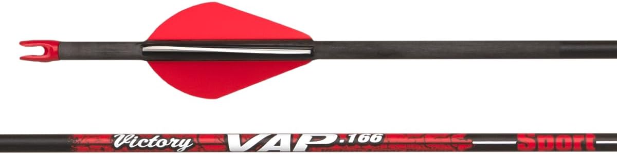Victory Archery VAP 0.166" 200/250/300/350/400/500/600 Spine Micro Diameter Carbon Hunting Arrow Vane Fletched 6 Pack