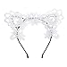 Produktbild Haarbands,Sasstaids Die Neue wasserlösliche Spitze Spitze Sexy Cat Ears Stirnband Schwarz, Weiß