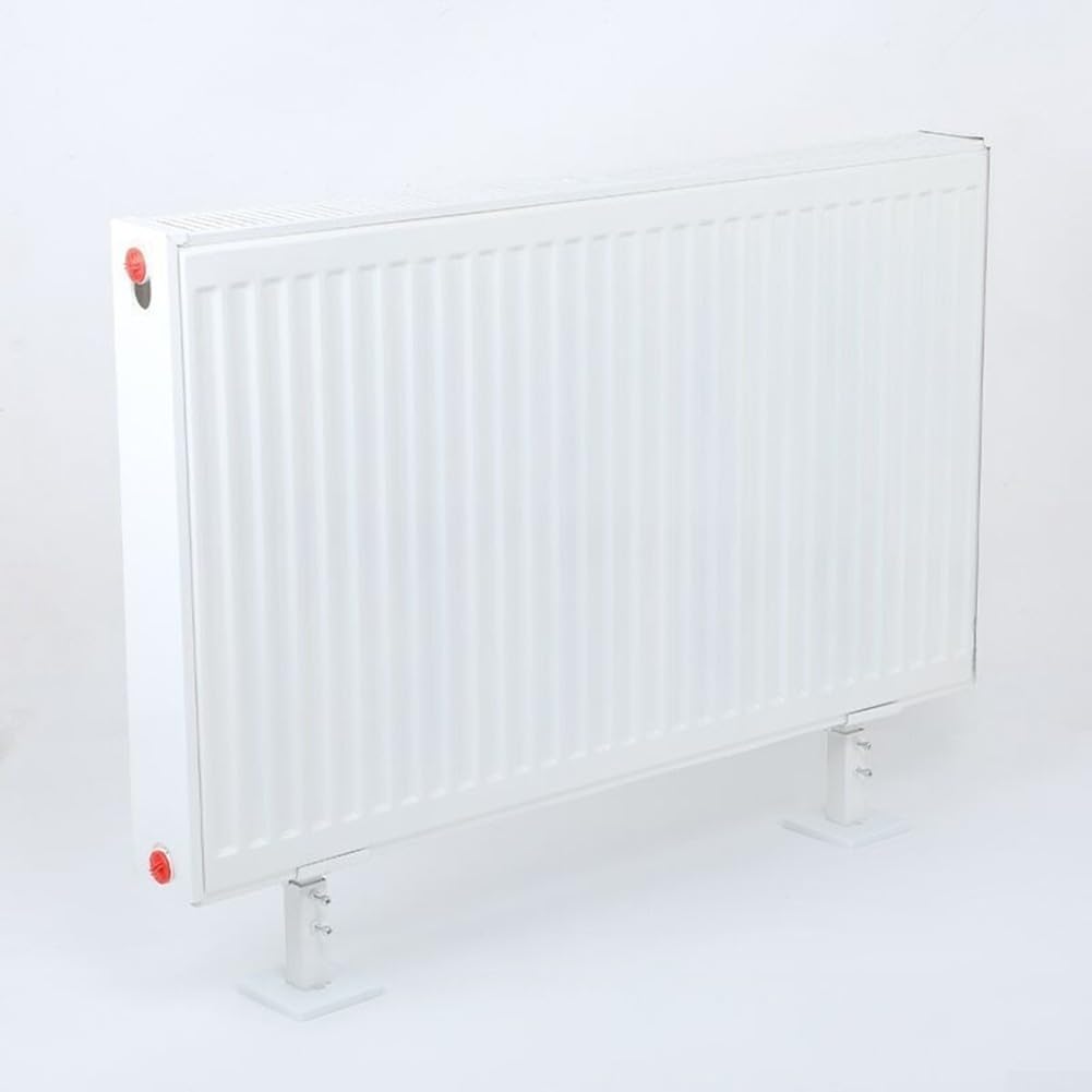 Soporte de radiador, soporte de panel de acero ajustable resistente para calentador montado en la pared, soporte de pie para radiador de calefacción central
