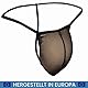 ARIUS Sexy Herren Tanga mit Schwarzer Transparenter Farbe - sexy unterwäsche für Mann - männertanga - Herren Dessous erotisch - Made in Europe (M, Farbe) 1 Einheit, regulär