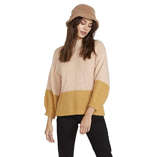 Volcom Women's Junior's The Shevers Sweater Dusty Rose #TOP11