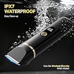 Beard Trimmer for Men, IPX7 Waterproof Body Hair Trimmer Electric Razor Shaver Body Grooming Kit Wet/Dry Use for Groin, Nose, Ear Hairs, Beard, Legs, Chest - Image 5