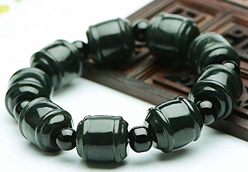 Bracelet jonc en jade vert hétien cadeau d'exception en néphrite naturelle