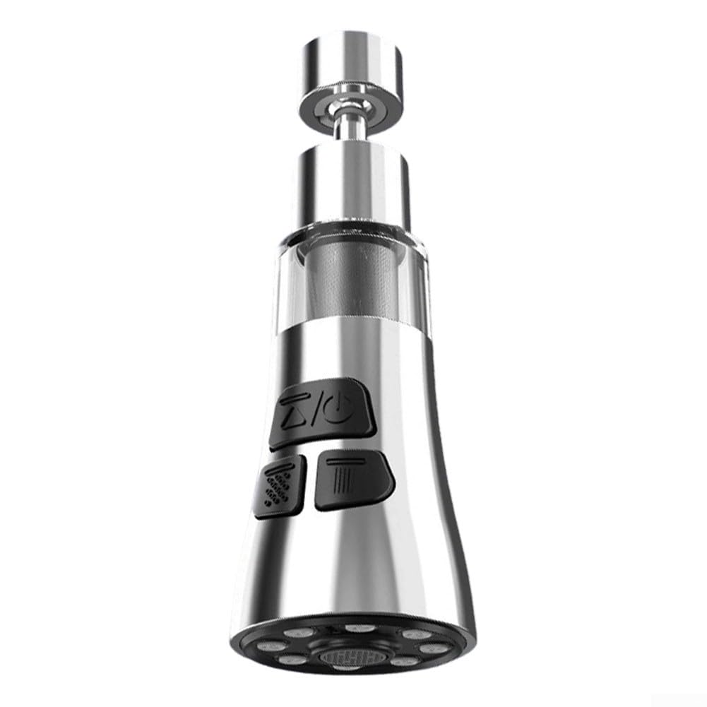 ZQFHSX Household Sink Faucet Conversion Socket Made Of Brass And Abs To Save Water Efficiently While Splashes In Kitchen Areas(silver)