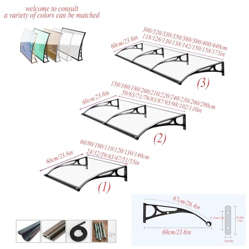 Toldo de aleación de aluminio para ventana con acabado resistente a UV 3