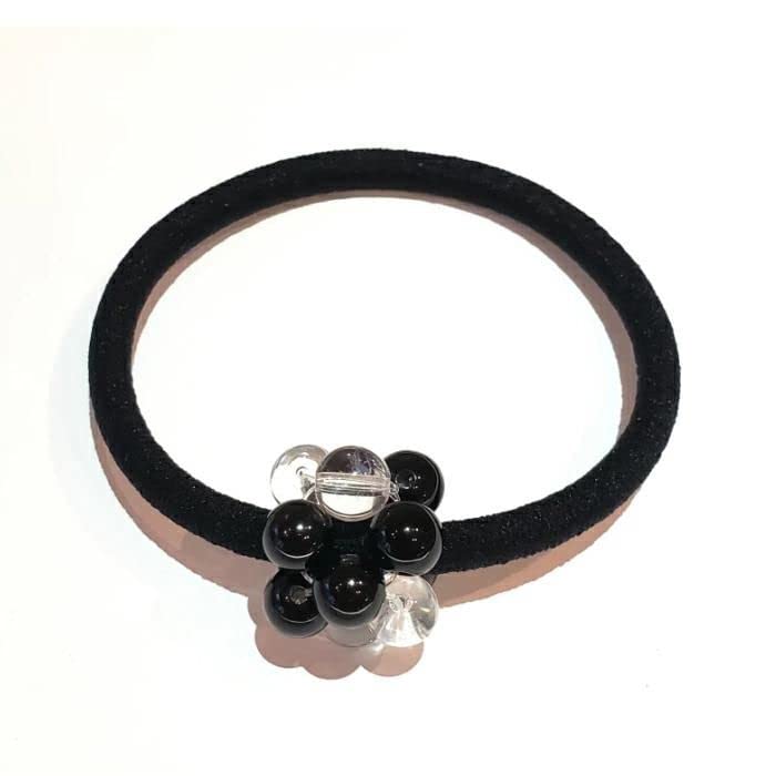 Amazon | ヘアゴム オニキス クリスタル 天然石 ヘアアクセサリー 大人