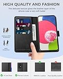 AIMOYU for Samsung Galaxy A52s 5G/A52 Case, Flip Wallet Leather Phone Case with [4 Card Slots] [Kickstand] [RFID Blocking] Magnetic Protective Shockproof Case for Samsung A52 Phone Case - Black - Image 3