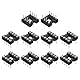QUARKZMAN 2,54 mm Rastermaß 8 Pins DIP-IC-Sockelstecker Doppelreihig 7,6 Reihenraster Runde Pins Löten für Elektronik-Experiment DIY 20 Stück