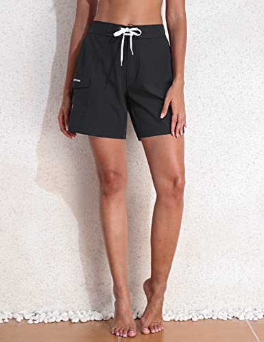 Rocorose Women's Swim Shorts 5" Quick Dry Swimsuit Bottom Summer Beach Board Shorts Trunks with Liner2