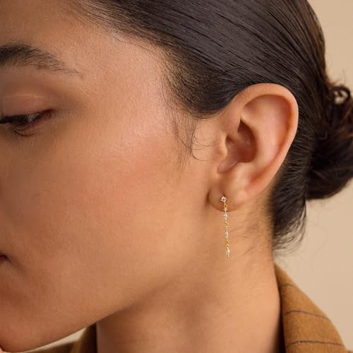 Save on Solistra 14K Gold Plated Cubic Zirconia Dangle Earrings