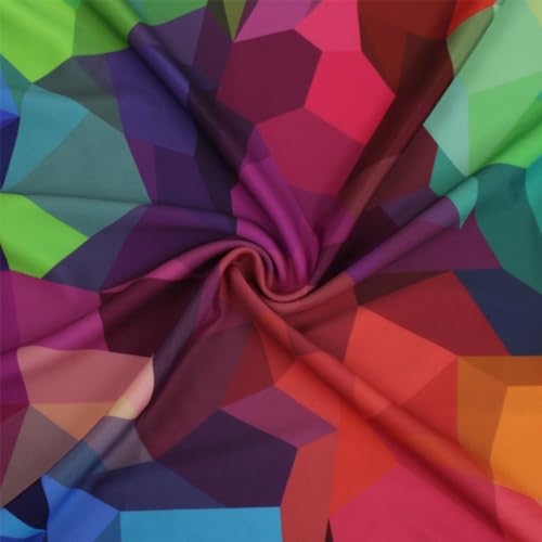 Explore Land Luggage Cover Suitcase Protector, Geometry, M (23-26 inch luggage), Multicolour, Dirt & Scratch Resistant