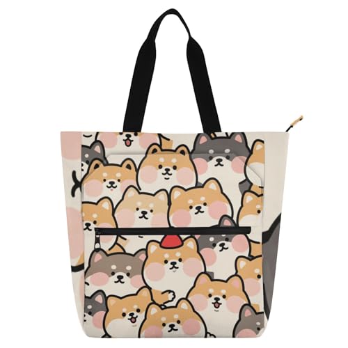 Bolsas de mano de Shiba Inu para niños: ideales para la escuela, playa y paseos divertidos