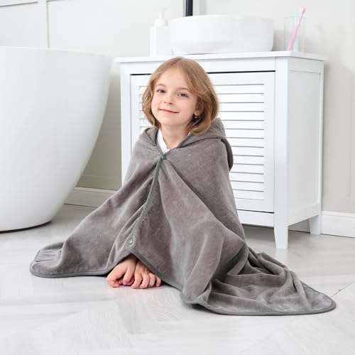 Hiturbo KIDS HOODED BATH TOWEL COTTON Kids Hooded Bath Towel: 100% Cotton Soft Thick Absorbent Towels Wrap thumb #5
