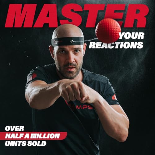 Image of Champs MMA Boxing Reflex Ball Set with Punch Counter App - Hand-Eye Coordination & Speed Training Kit