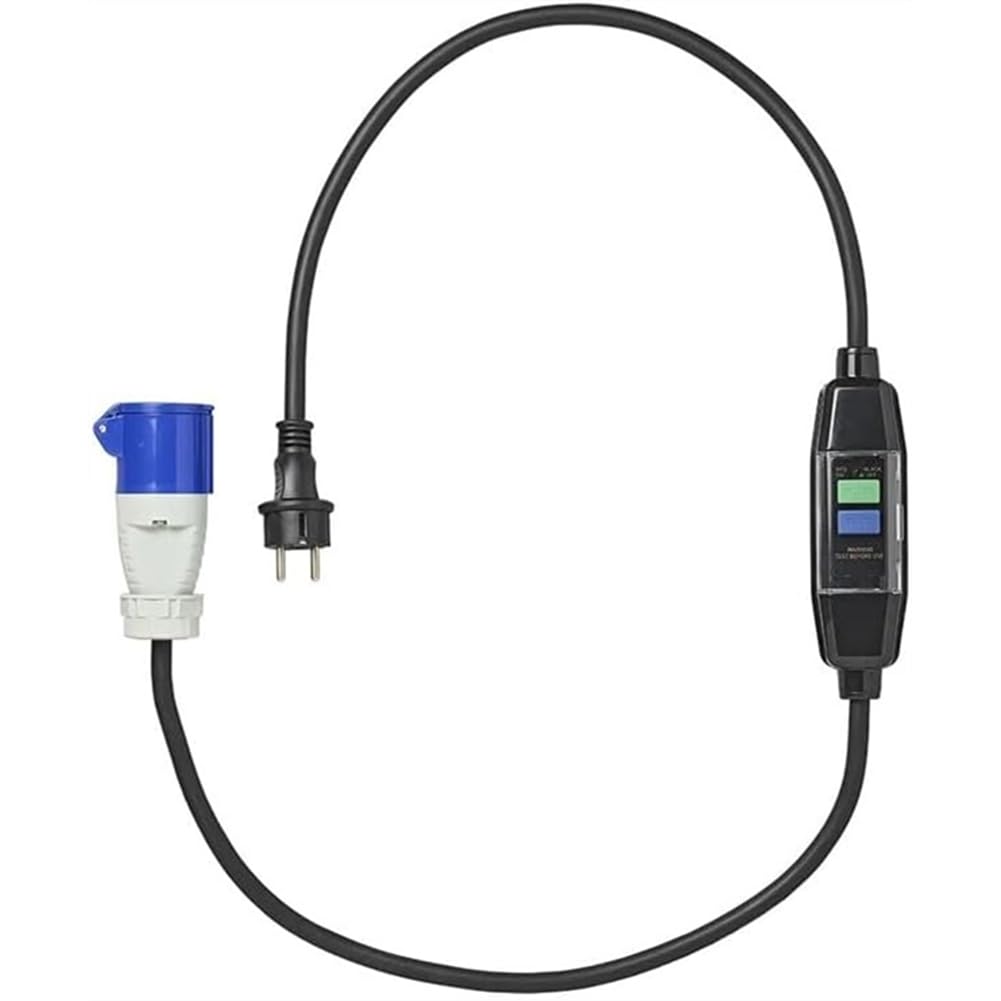 Adapterkabel 150 cm Schuko auf CEE CEE-Adapter mit Fehlerstromschutz IP44/IP55 EU-Stecker